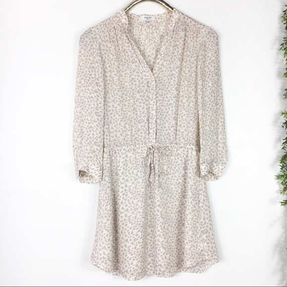 Babaton Dresses & Skirts - Babaton Leopard Bennett 100%Silk Shirt Dress XS